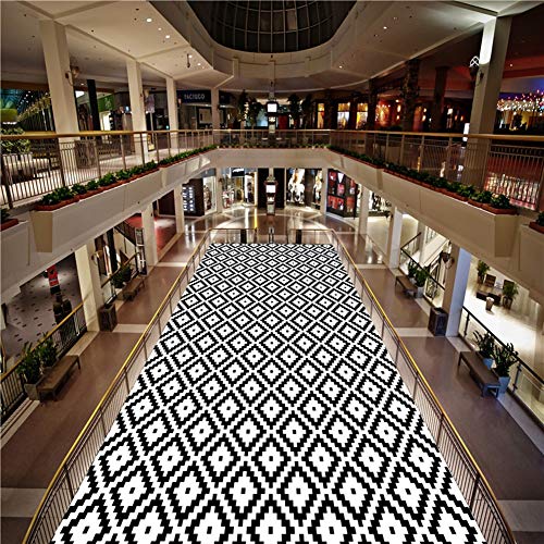 Tapis couloir format personnalisé polyester géométrique ZRUYI A - 3