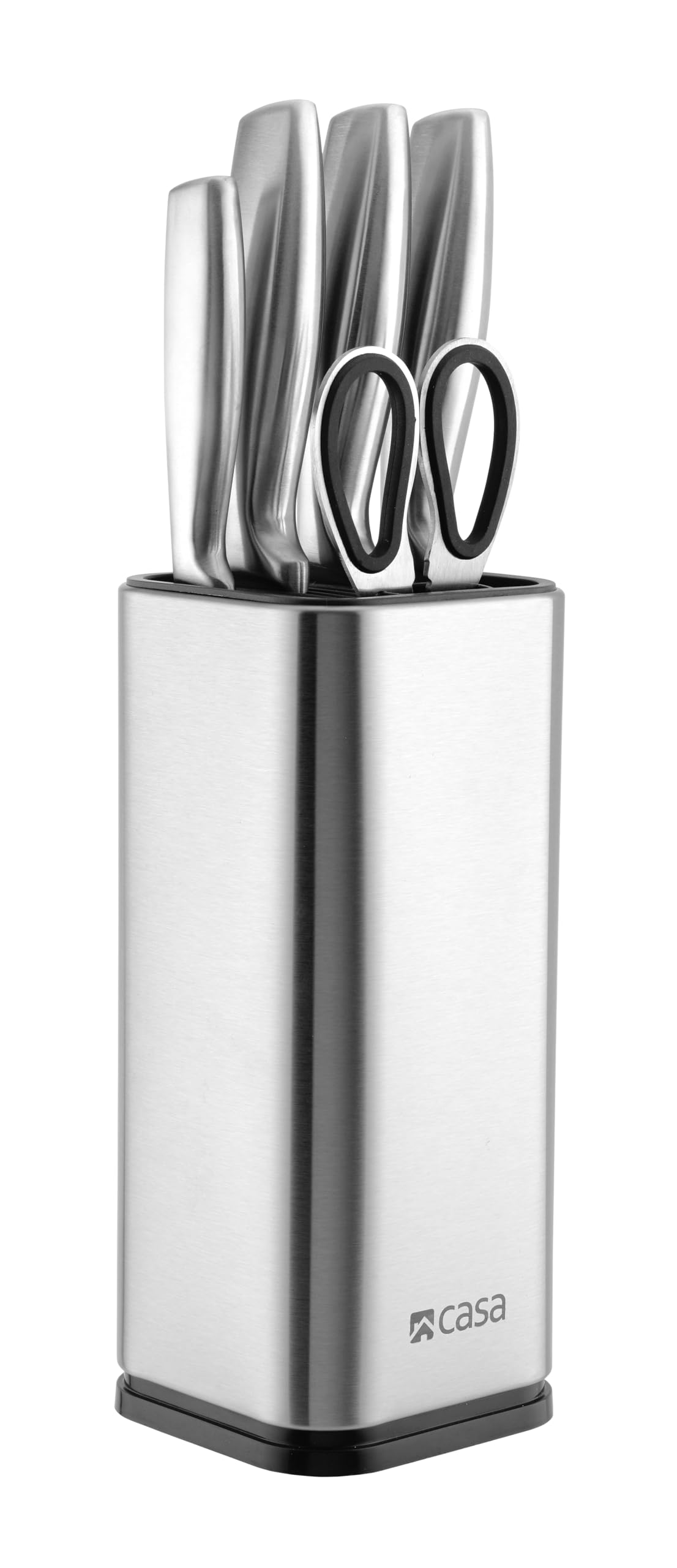 CASA 5Pc Knife Set & Block | 4 x Knives & 1 x Scissors | Steel