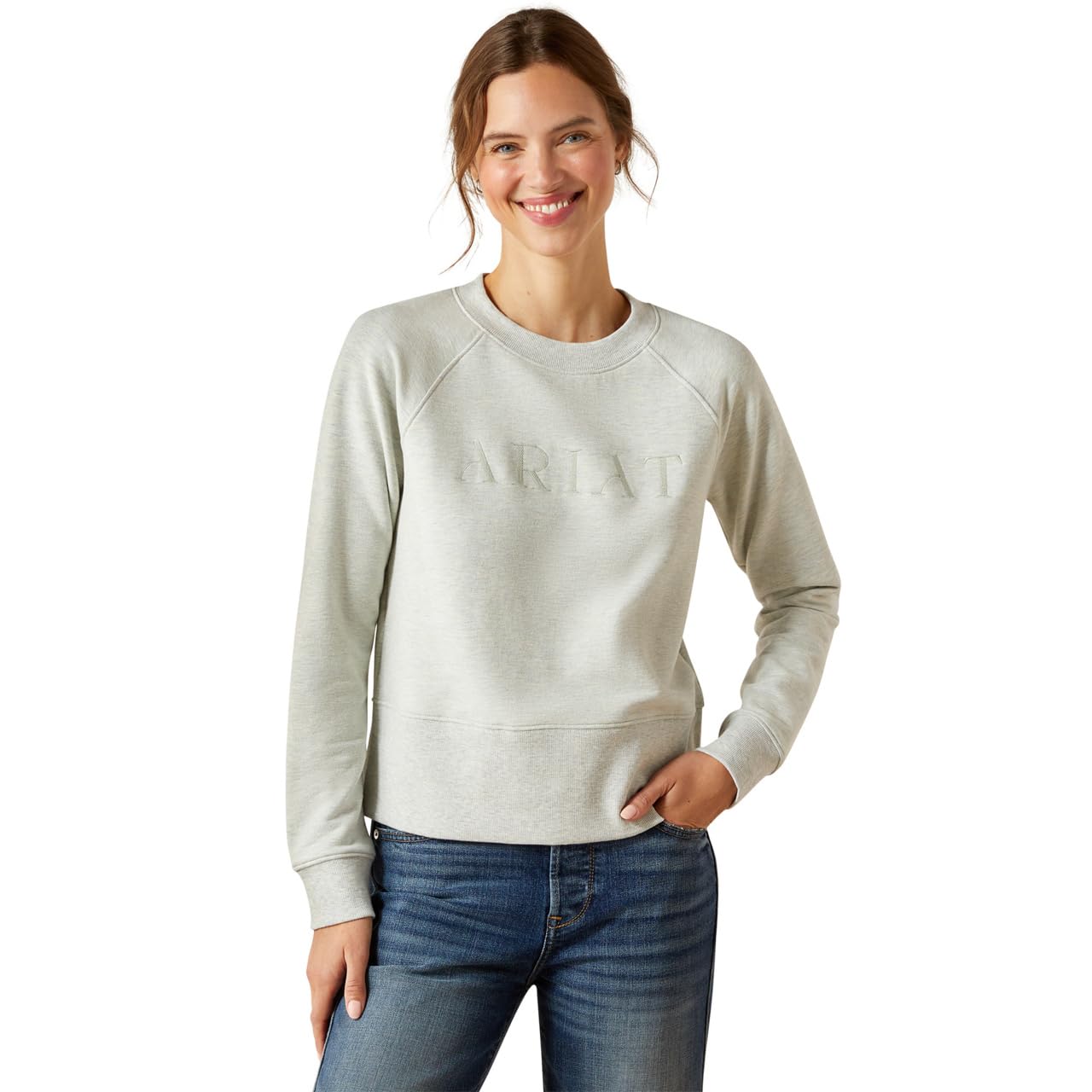 Ariat Women's Heather Grey Martine Sweatshirt, Large