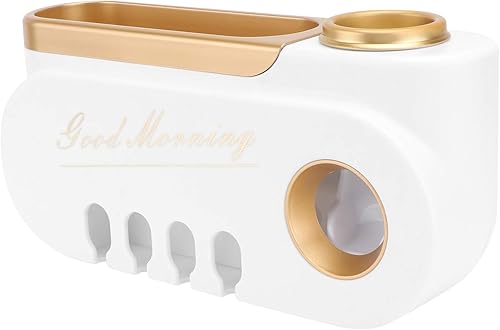 Cabilock Estantes montados en la pared, soportes para cepillos de dientes, estante organizador de baño, estante para pasta de dientes, champú y