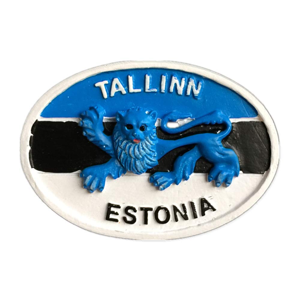 Tallinn Estonia Fridge Magnet Tourist Souvenir Gift, Home Kitchen Decoration Magnetic Sticker Estonia Refrigerator Magnet Collection