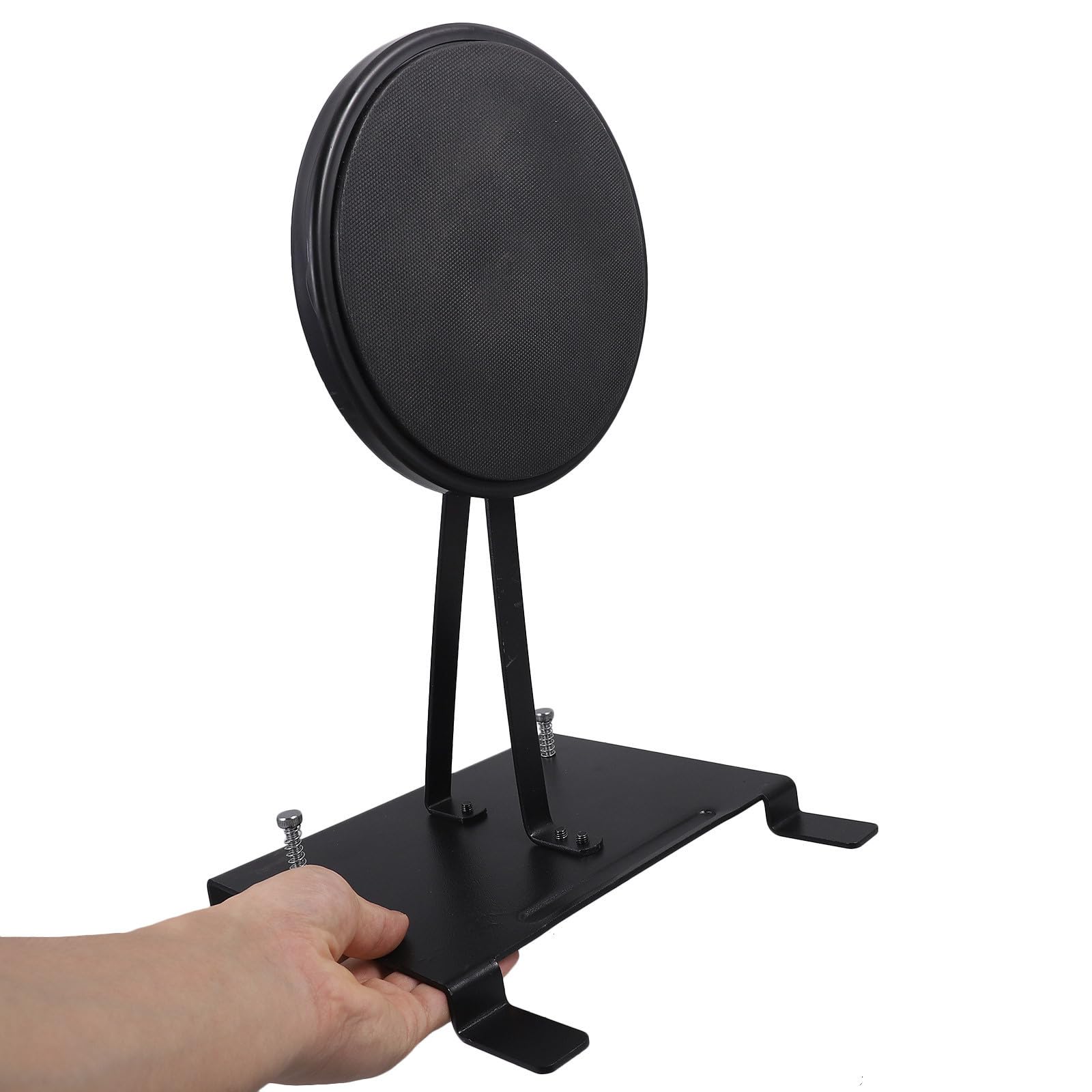 Pedale per Cassa Portatile in Acciaio Nero Controllo a Pedale, Pad Silenzioso per Allenamento Quotidiano e Pratica On The Go Colore Casuale