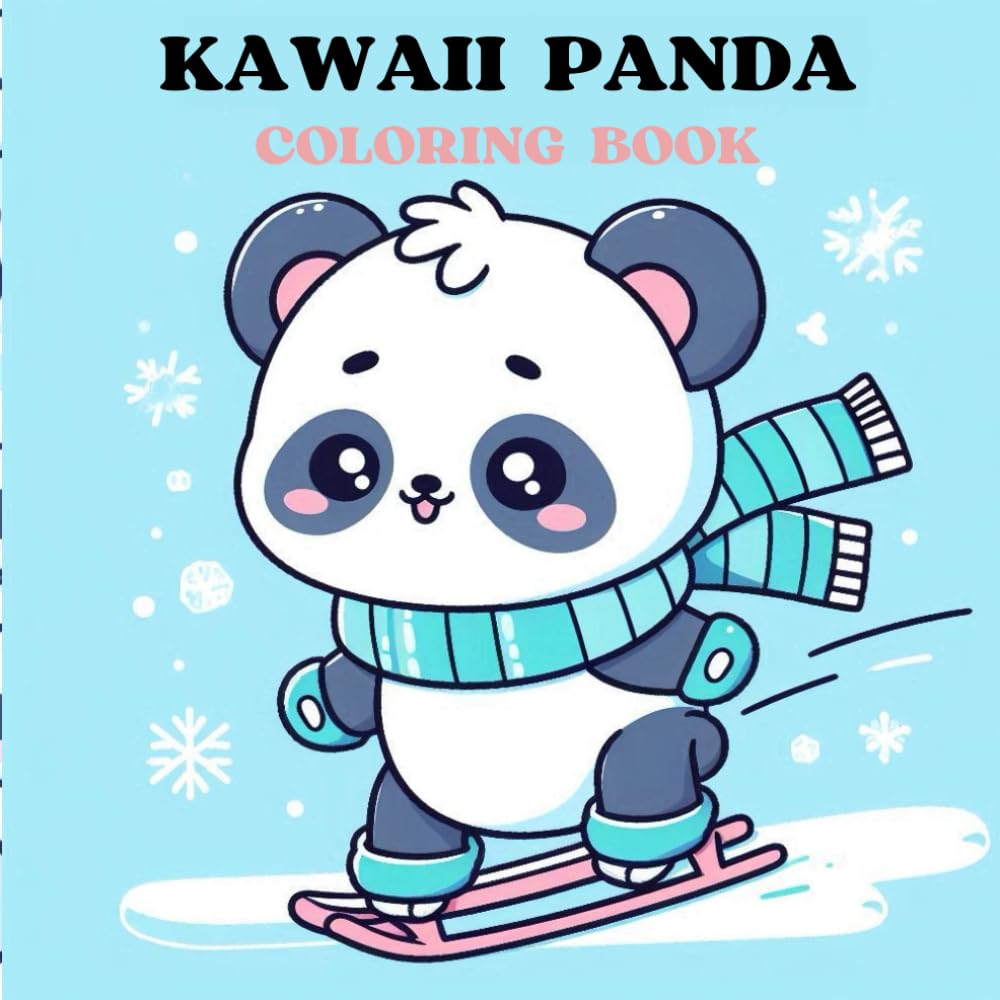 Kawaii Panda Coloring Book: A Delightful Collection of Adorable anime kawaii panda coloring Illustrations for Fun and Relaxation