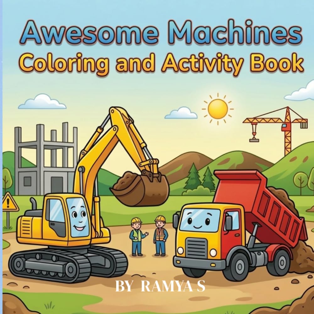 AWESOME MACHINES COLORING AND ACTIVITY BOOK