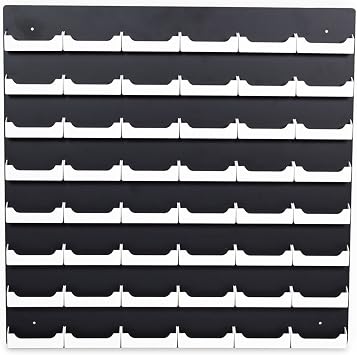 Source One 48-Pocket Wall Mount Business Card Holder Black & White