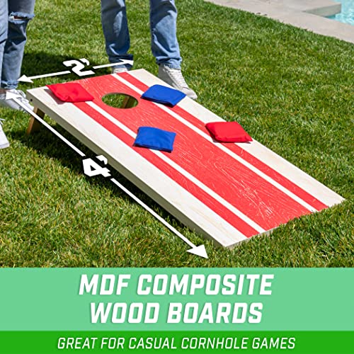 Image of GoSports Classic Cornhole Set - Includes 8 Bean Bags, Travel Case and Game Rules (Choose Between Classic, American Flag, and Football Designs)