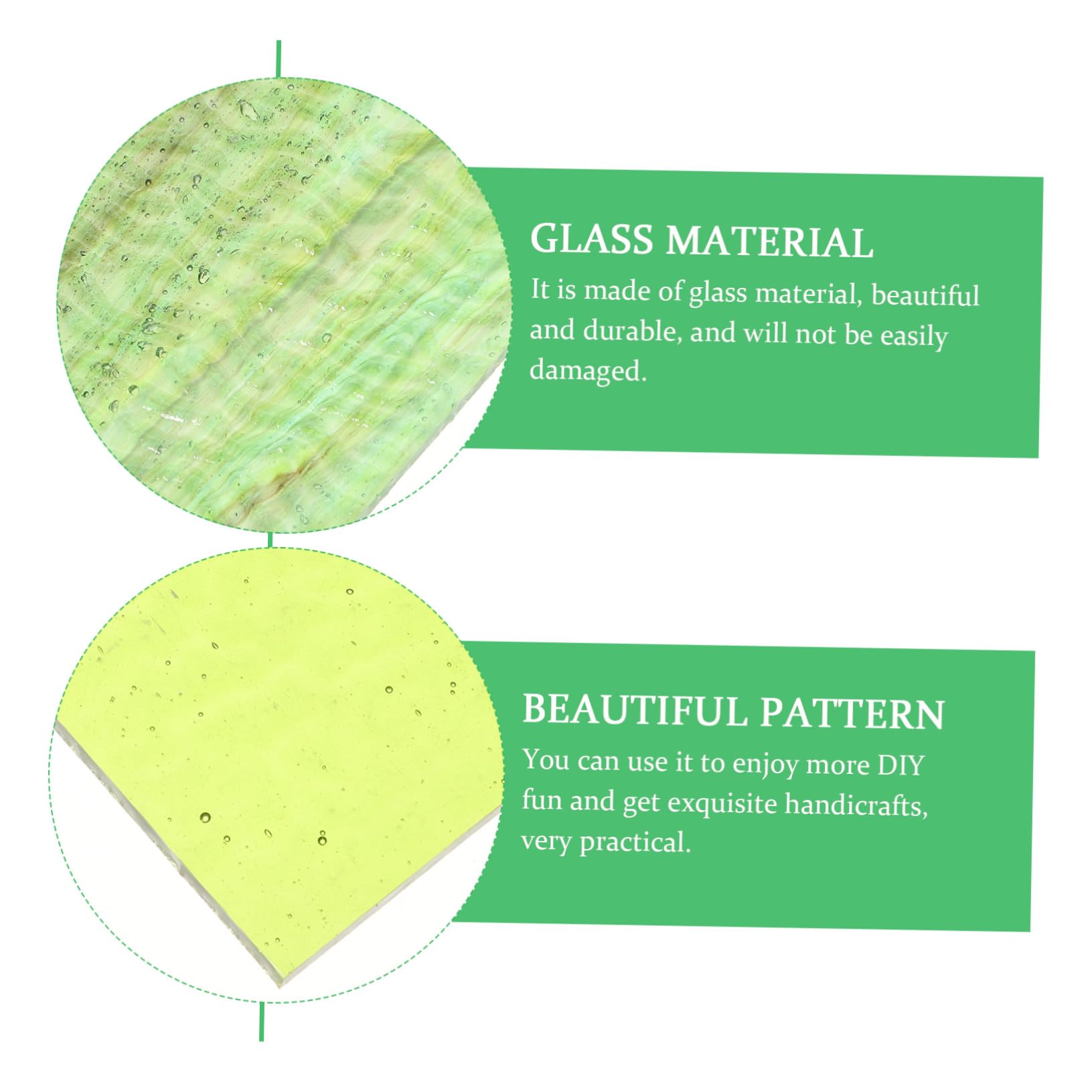4 Pezzi Lastre Vetro Colorate per Mosaico Fai da Te Effetto Onde e Iridescente, Facili da Incastonare per Decorazioni Artistiche e Progetti Creativi