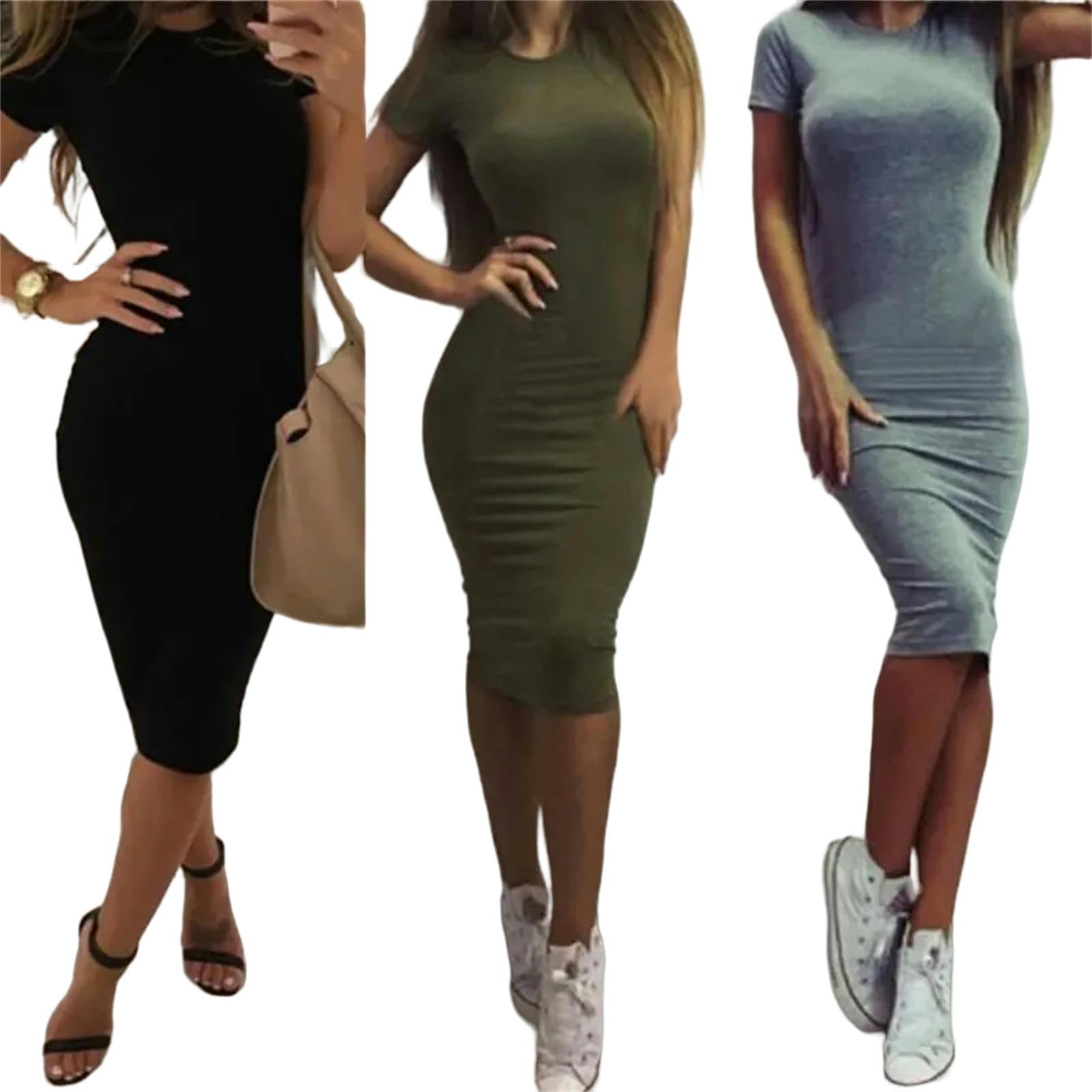 Vestito Donna Corto Abito da Donna Estate Slip Corto O Lungo Abito Tunicocon Tunica