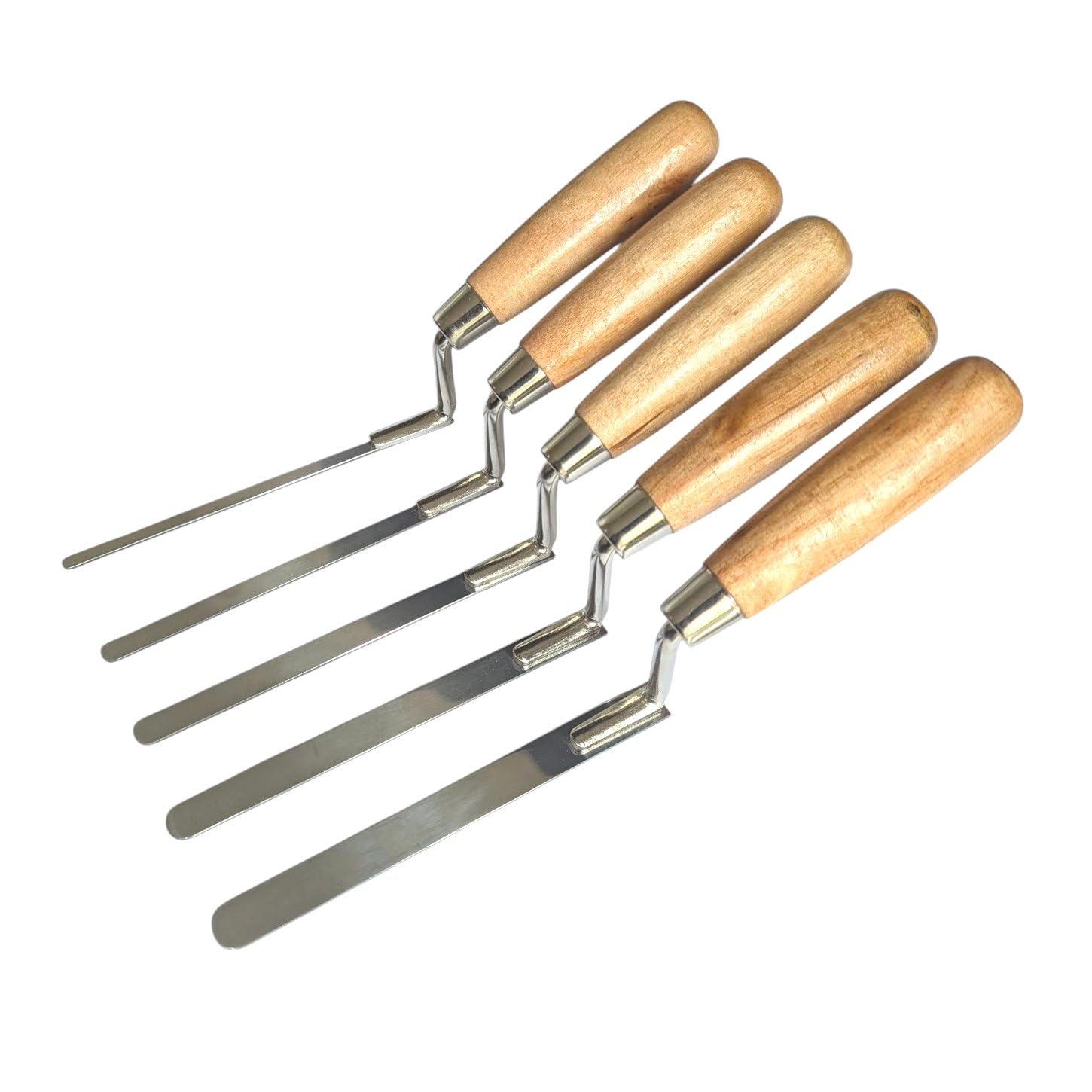 5 Piece Stainless Steel Finger Pointing Trowel Set, 6, 8, 10