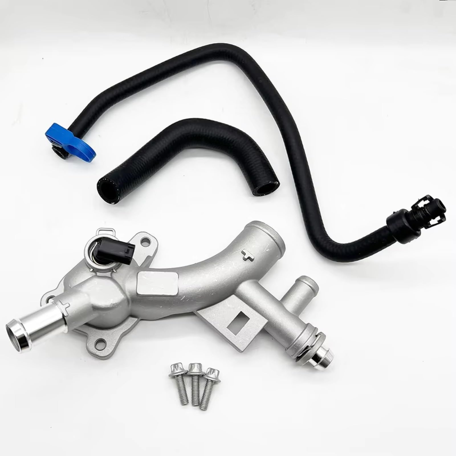 Termostat kołnierzowy płynu chłodzącego, obudowa termostatu z aluminium, wylot wody do Chevrolet Sonic (2013-2020) i Cruze (2011-2016), 1,4 l, numer części 25193922 (obudowa)