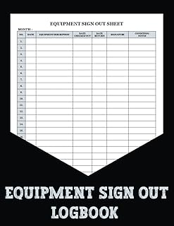 Equipment Sign Out Logbook: The Equipment Checkout Book is designed to help you keep track of all your tools. The Equipment Checkout Book is a ... and supplies while they are out of the shop.