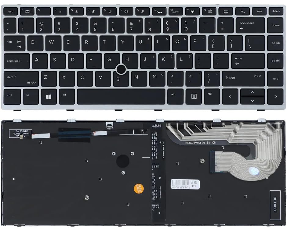 Image of Replacement Keyboard for HP EliteBook 840 G5 840 G6 745 G5 745 G6 846 G5 848 G5 Zbook 14U G5 G6 Without Mouse & with Backlit