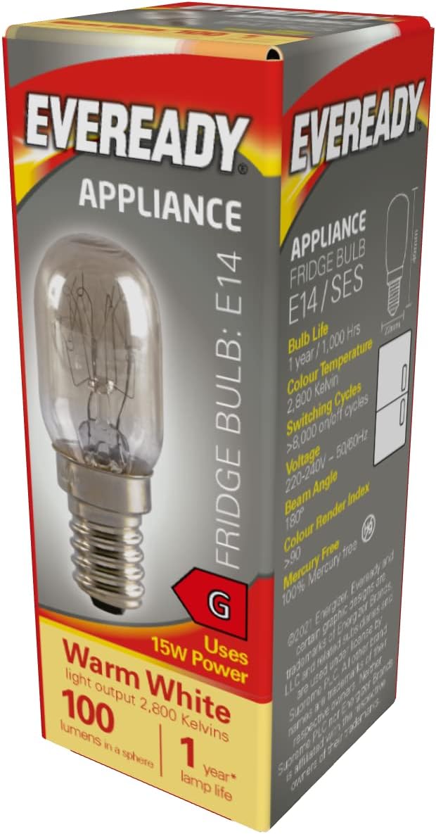 Fridge Freezer LAMP Bulb Universal E14 15 WATT SES X 1