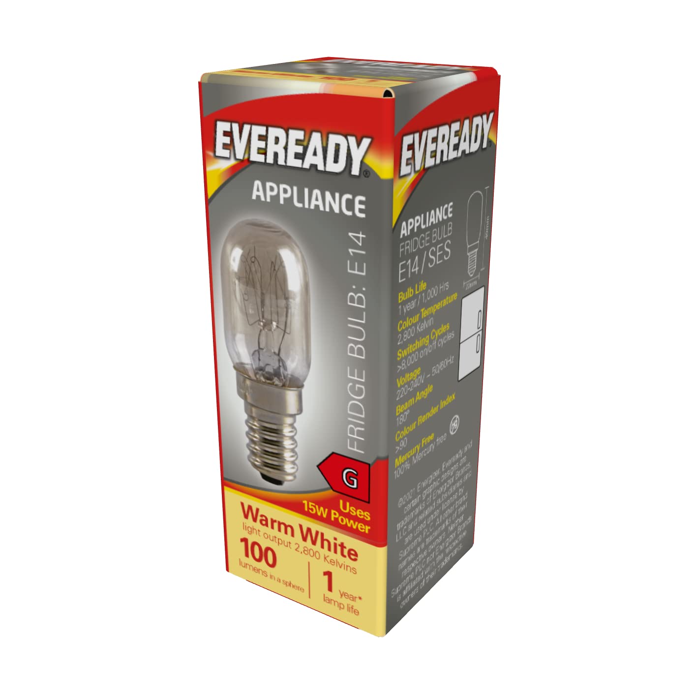Fridge Freezer LAMP Bulb Universal E14 15 WATT SES X 1