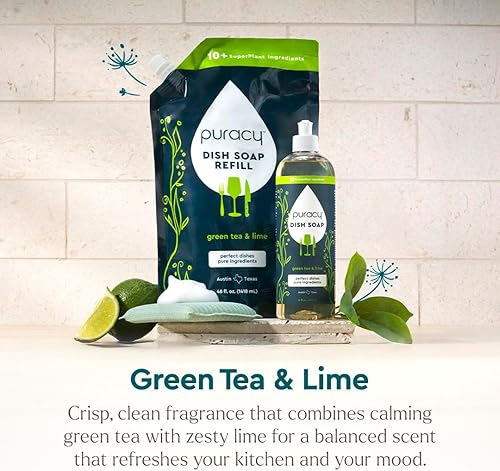 Miniatura 4 de puracy líquido Plato de jabónsulfate-free Lavado Detergente naturalté verde  Lime PDS16 1 1