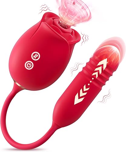 Juguete estimulador sexual de rosa para mujer Juguete sexual de succión de rosa para adultos 3.0 Pro, succión de clítoris y empuje de punto G