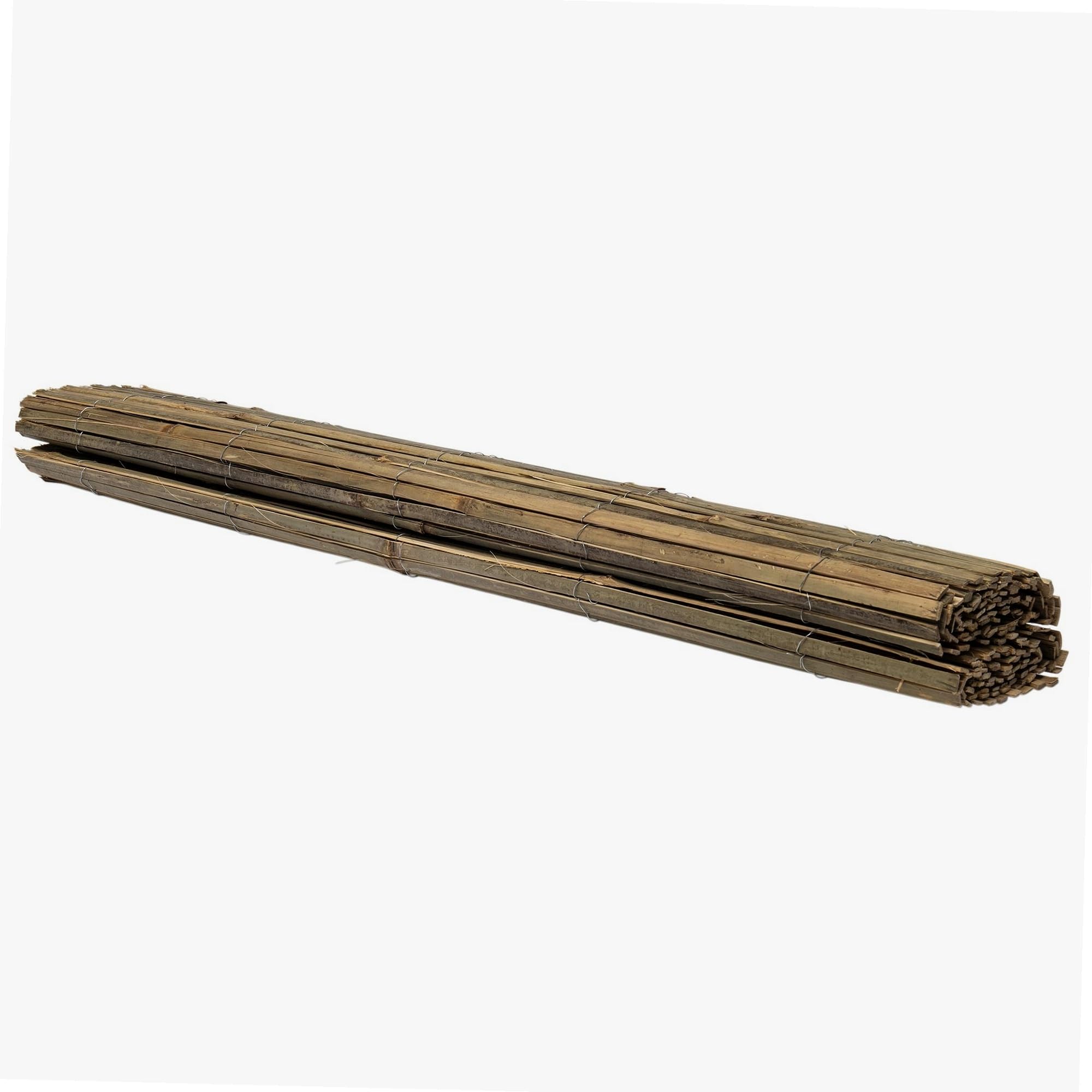WERKA PRO Bambou Brise Vue Liens en Fils de Fer Galvanisé 2 x 3 m Naturel