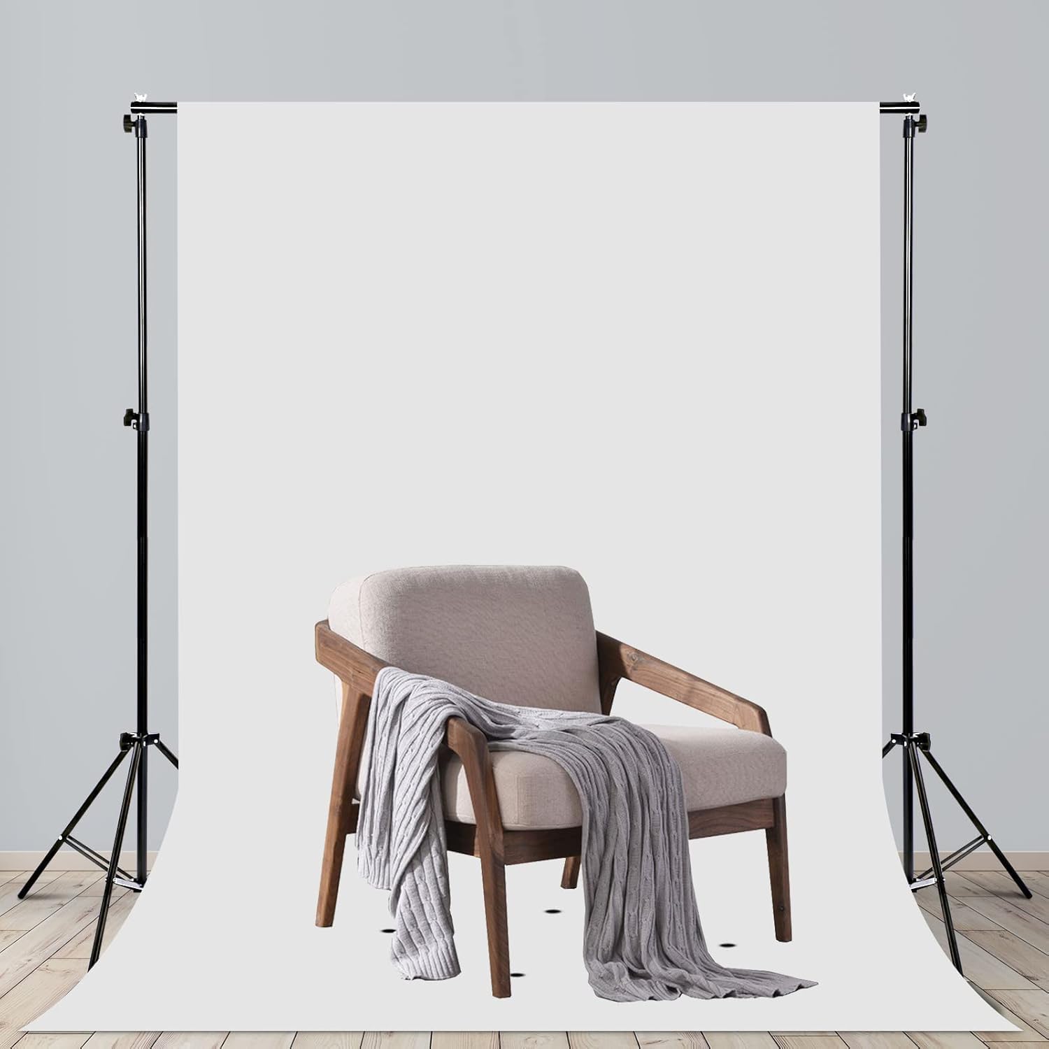 KingSaid Soporte de Fondo para Fotografía Profesional 2 x 3 Metros Ajustable y Retráctil, fotografía de Productos y grabación de Video, con Bolsa de Lona portátil