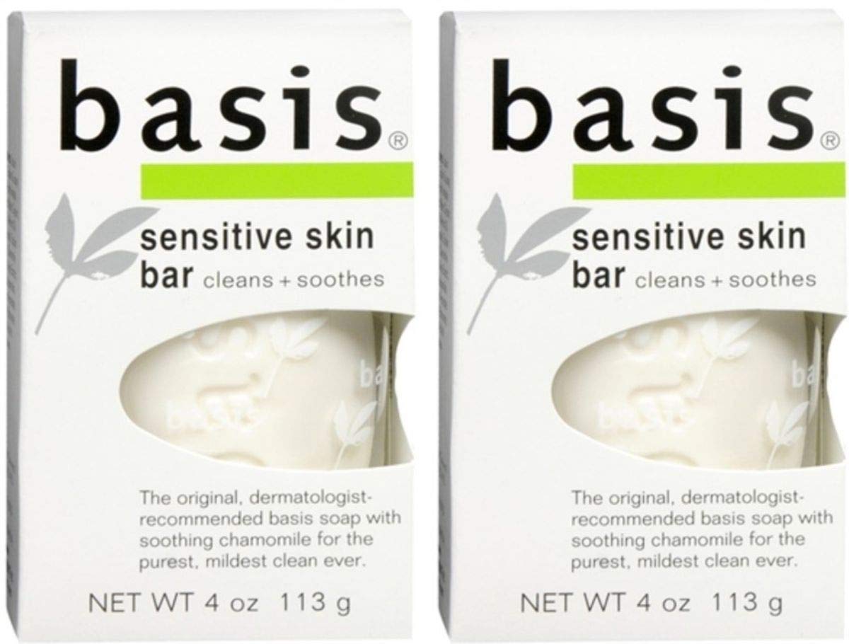 Basis Sensitive Skin Bar, 4oz. Per Bar (2 Pack)