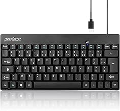 perixx PERIBOARD-422 FR, Mini Wired AZERTY USB-C Keyboard – Black