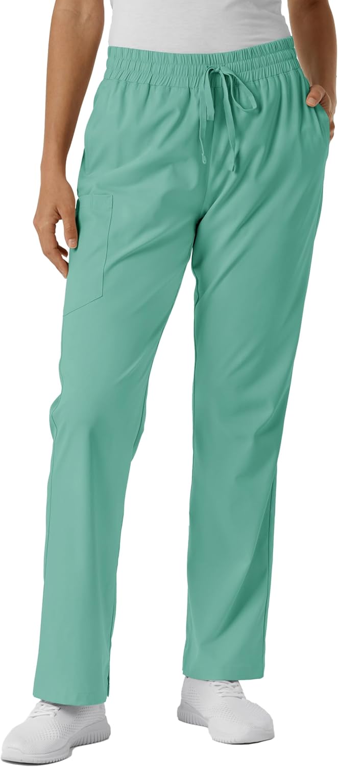 Wink Boundless Scrubs for Women, Bootcut Scrub Pant - Turquoise, XS - Image 2