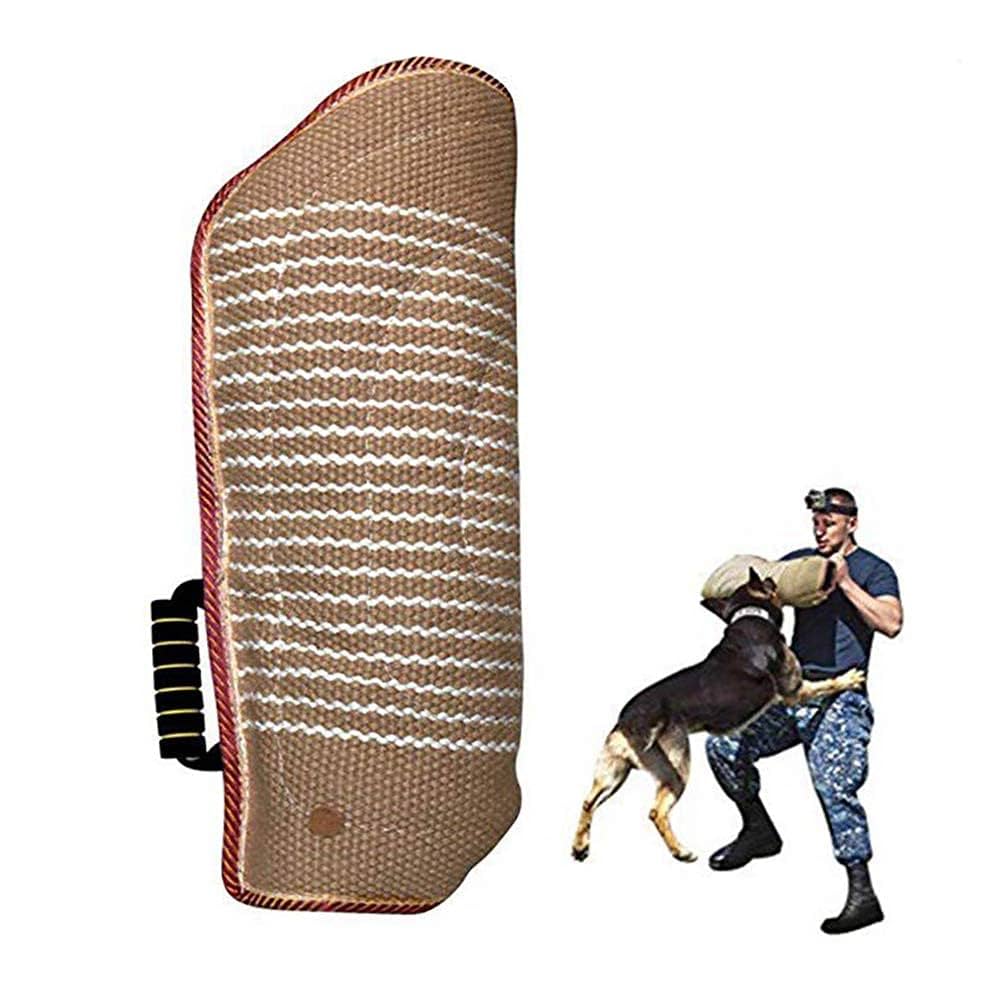 犬の訓練用片袖　プロテクター付き ジュートの犬訓練用片袖 ベルクロテープ付きジュートの片そで