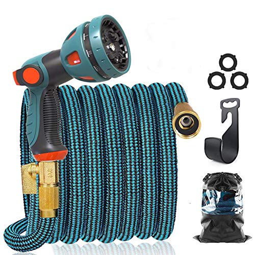 Garden Hose Expandable Hose,50FT Water Hose with Thumb Control Sprayer, Space Saving Hoses That