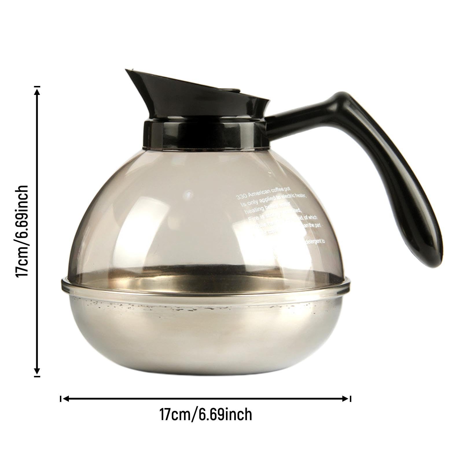 Milageto Kaffeekanne Tragbare Filterkaffeemaschine Semi Automatische Kaffeebereiter Handkaffeemaschine Kaffeezubehör mit Edelstahlgehäuse für Camping Reisen