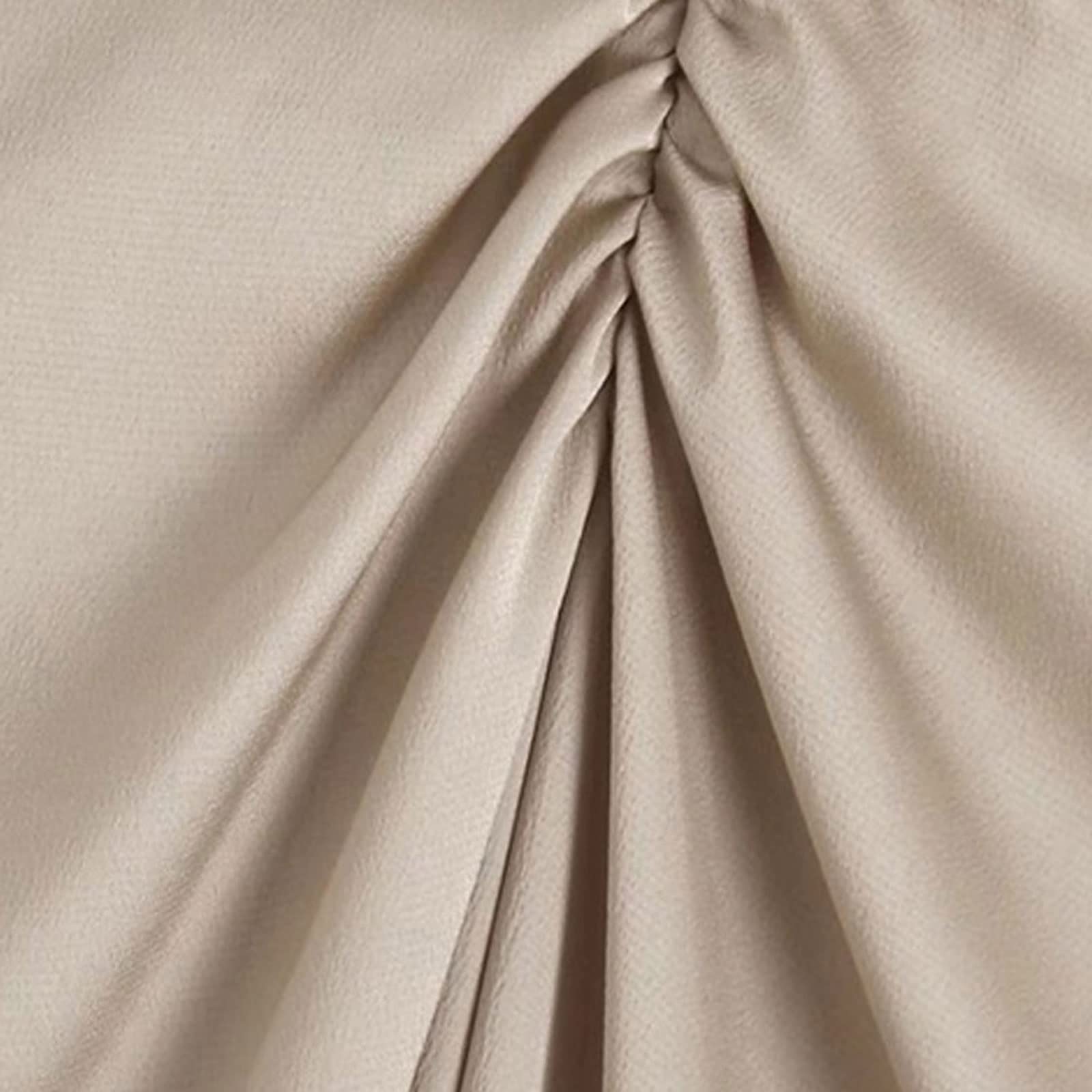 Falda de moda para mujer, con nudo fruncido, abertura frontal, falda midi de cintura alta con cremallera trasera