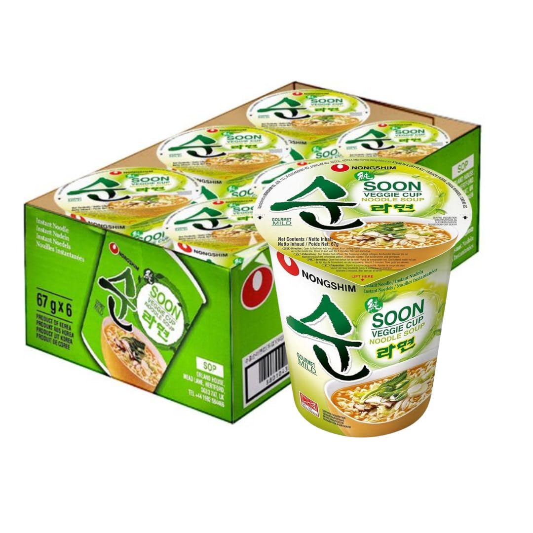 Caja Soon Veggie Ramen Cup 67g (Pack de 12)
