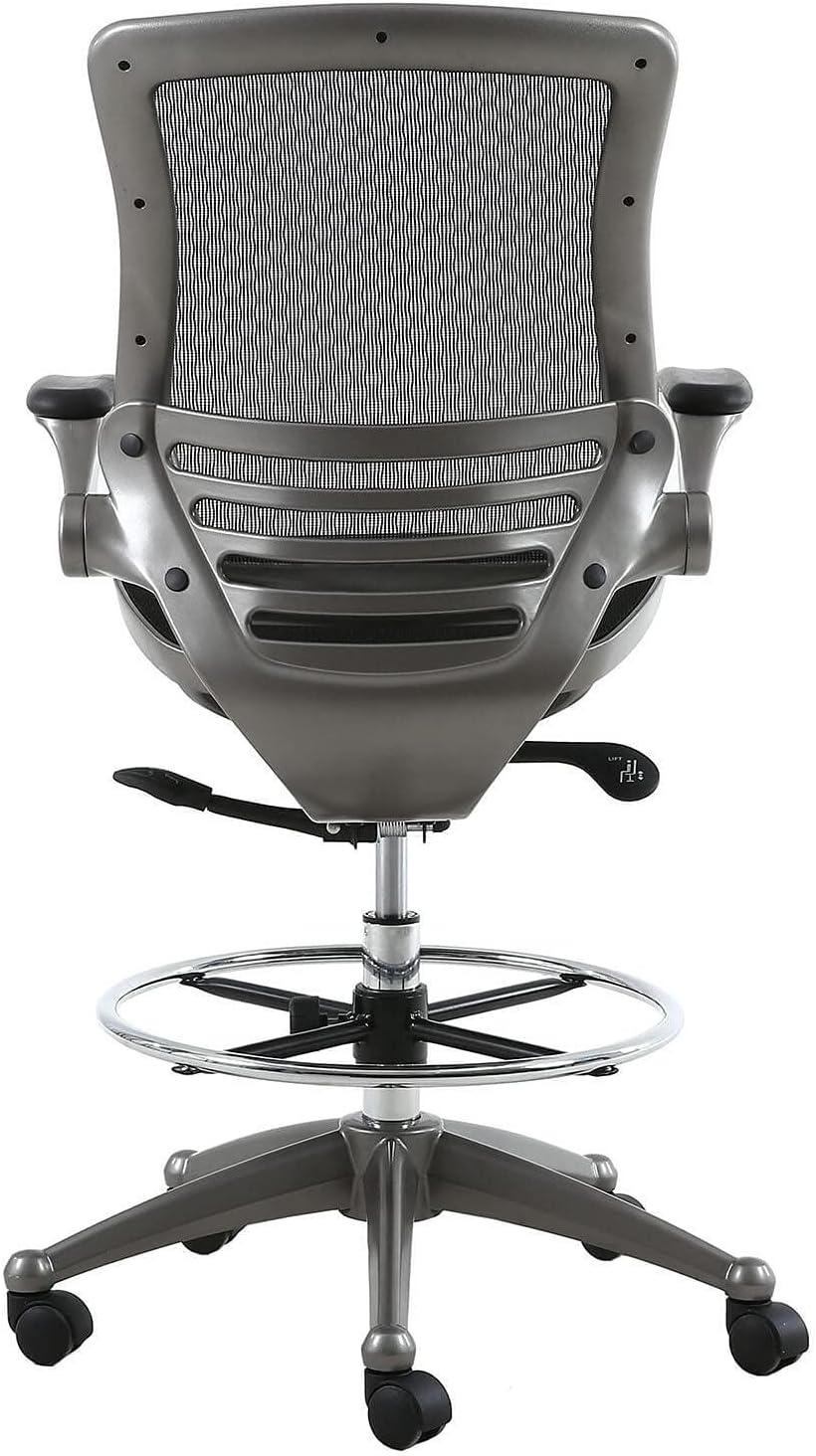 Harwick Evolve All Mesh Heavy Duty Drafting Chair, Gunmetal Finish : Office Products