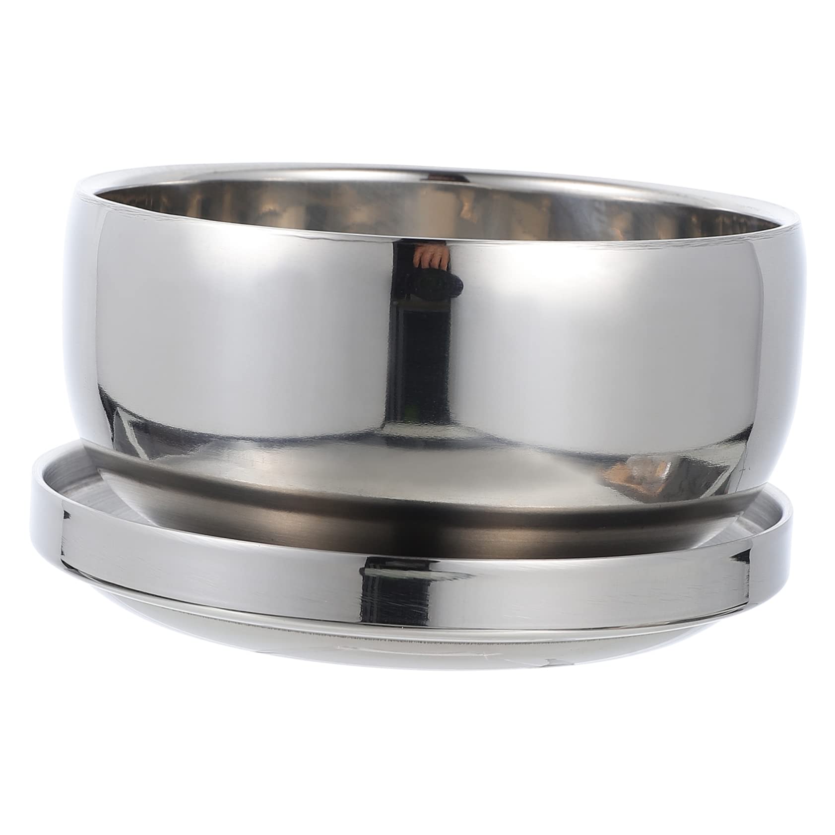 FOMIYES 2 Pcs Stainless Steel Shaving Bowl Shave Soap Foaming Shaving Bubble Container