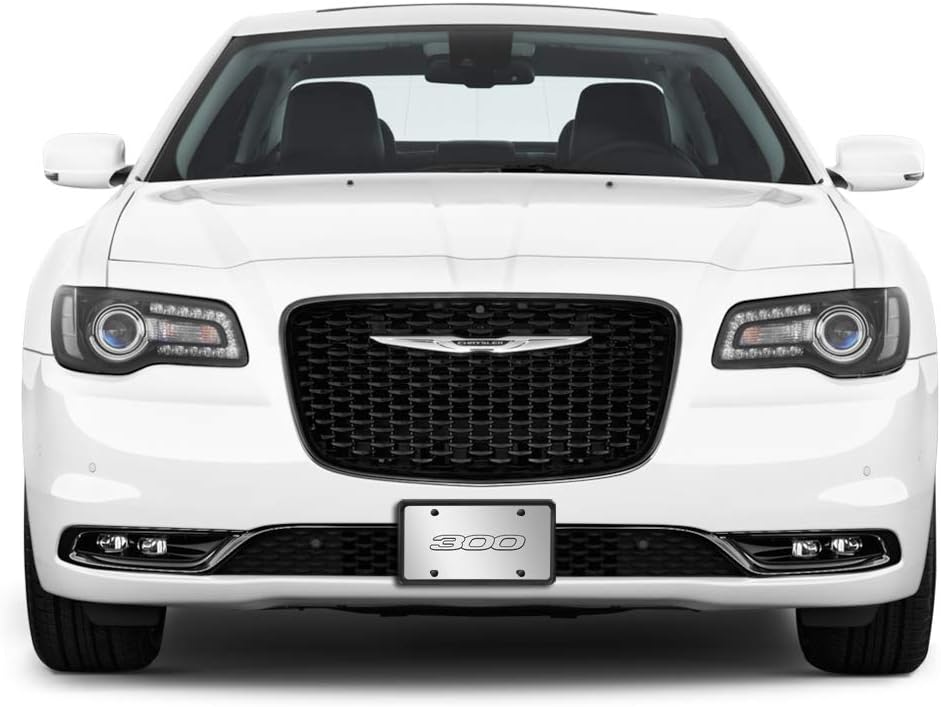 Chrysler 300 3D Logo Mirror Chrome Stainless Steel License Plate