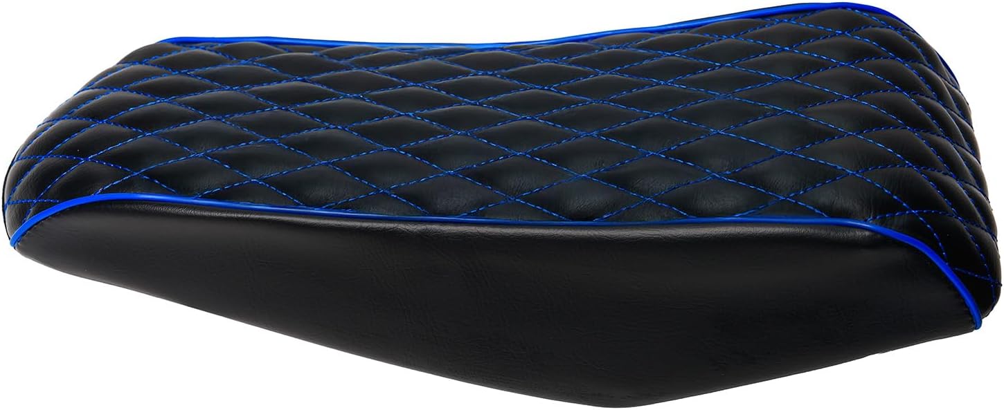 JMCHstore Blue Diamond Stitch Retro Seat Cover for Coleman CC100X Mini Bike 98cc Hisun 100CC Kids Trail Bike Cushion Replacement Parts