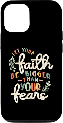 Funda de diseño cristiano para iPhone 13 Pro Faith Over Fear Vintage Inspire