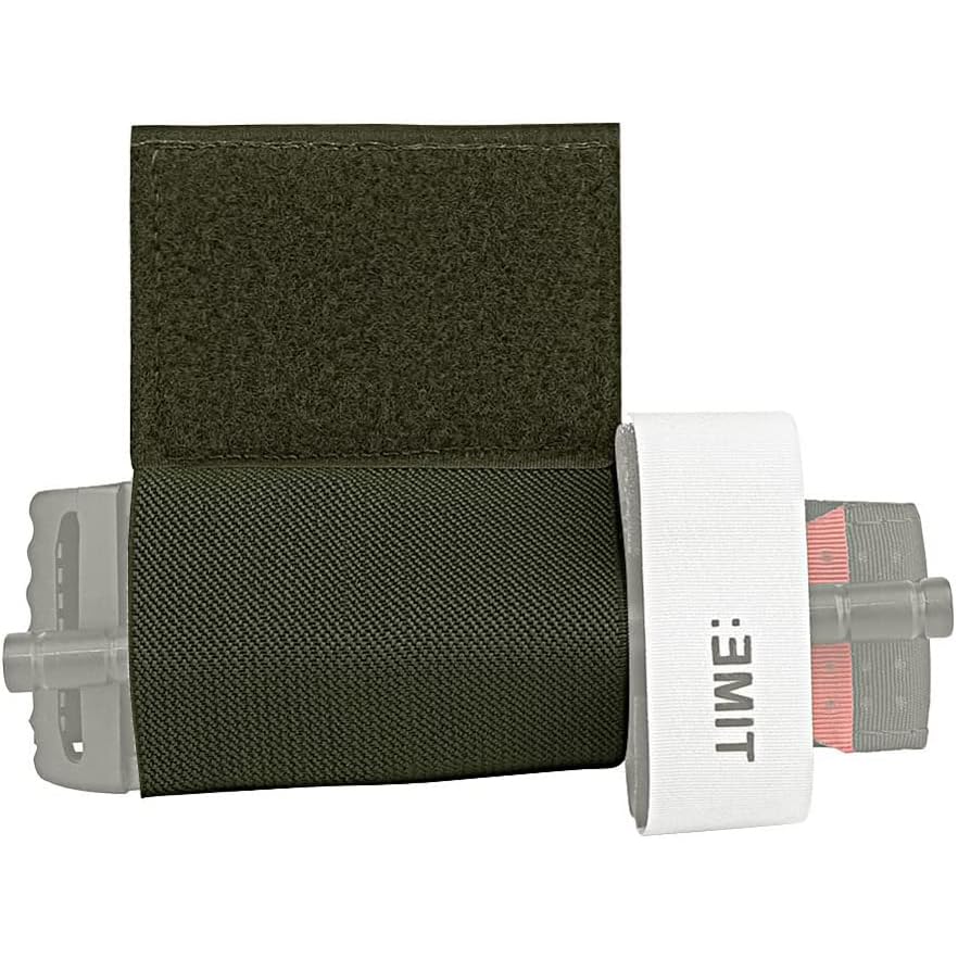 KRYDEX GEAR Elastic Tourniquet Holder with Hook & Loop Hemostatic Bandage Outdoor Emergency Tourniquet (Ranger Green)