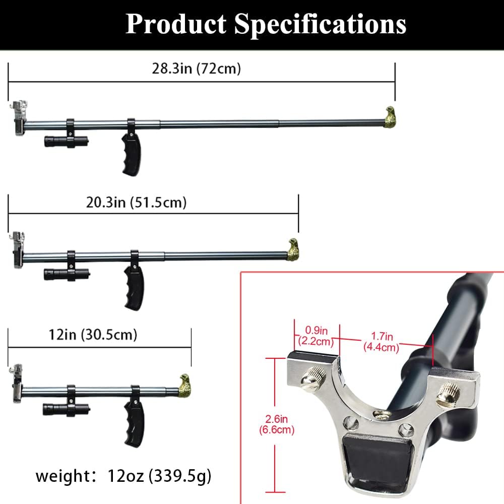 Piaoyu Retractable Slingshot, Slingshot Rifle for Hunting and Shooting, Slingshots for Adults Upgrade Fixable Metal Slingshot Head, Multi-Package Catapult