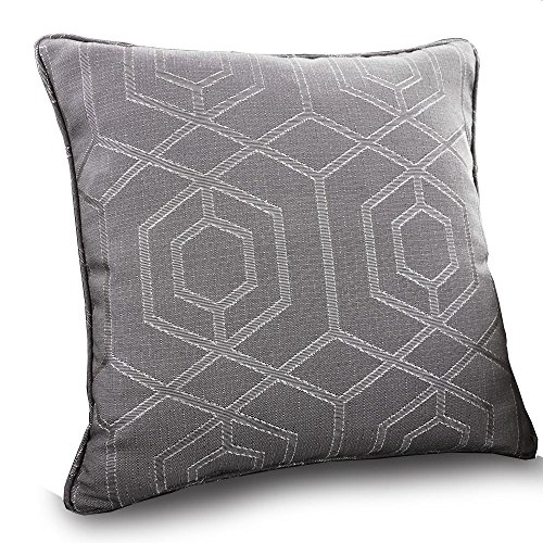 Curtina Camberwell Print Filled Cushion, Graphite, 43 x 43 Cm