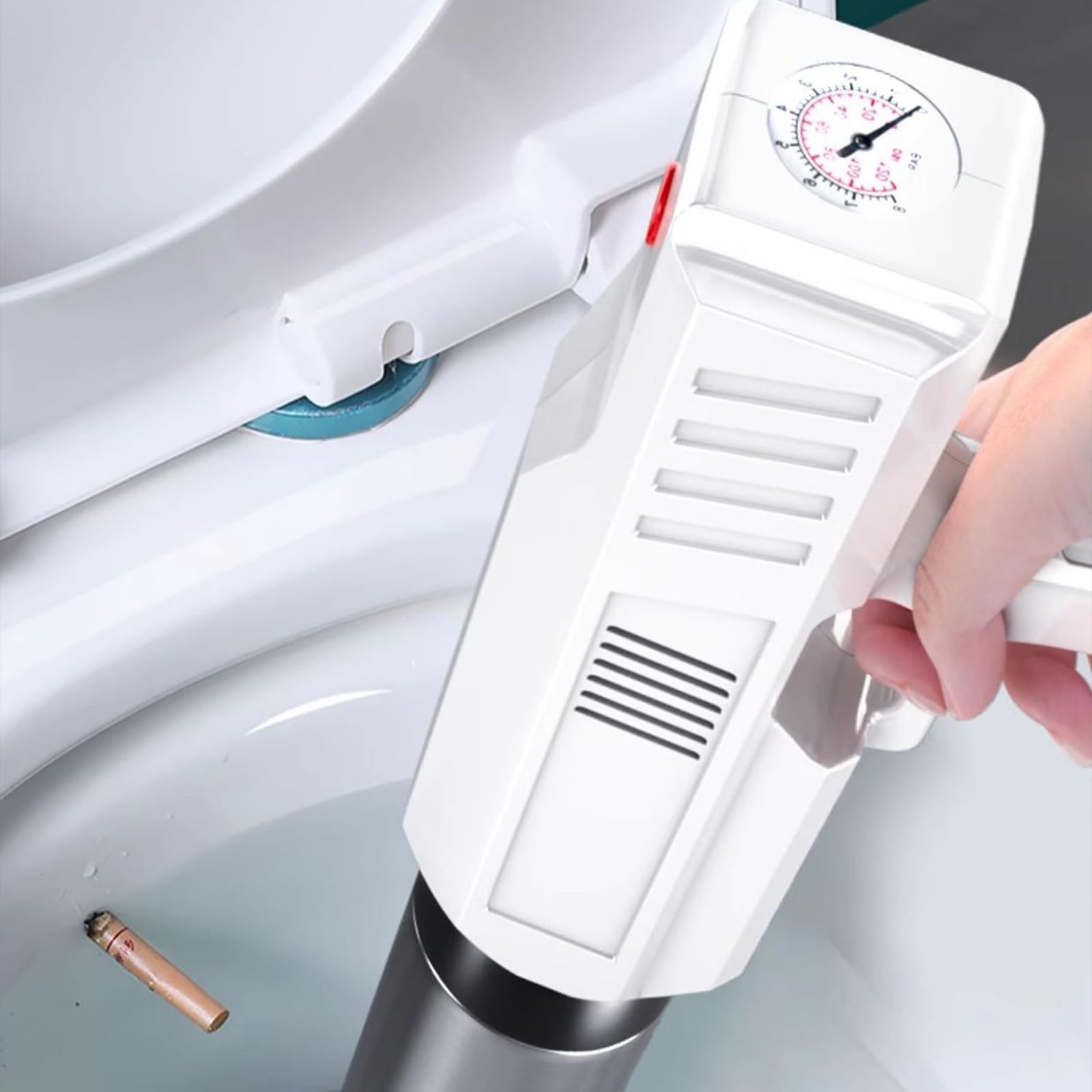 Potente máquina limpiadora de drenaje de compresión de aire, desatascador de diseño pequeño para inodoro, ducha, bañeras, sistemas de fontanería, baño, cocina, eliminador de obstrucciones