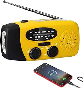 IQeer Weather Radio,Solar Hand Crank 3-Way Power Emergency Radio,Battery Operated AM - View #11