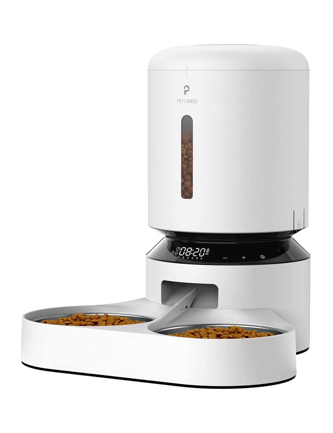 PETLIBRO Automatic Cat Feeder, Pet Food Dispenser Triple Preservation with Stainless Steel Bowl & Twist Lock Lid, Up to 50