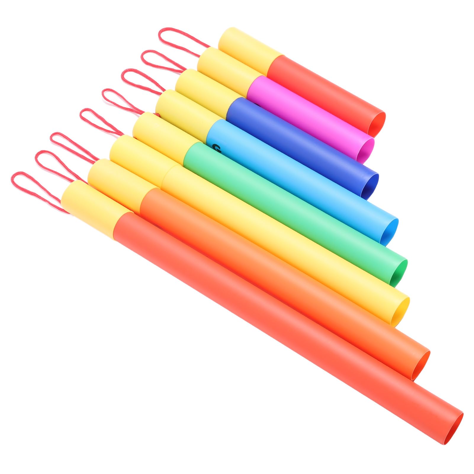 Generic Set di Tubi Sonori Musicali 8 Pezzi di Strumenti a Percussione Interattivi Colorati per L'educazione Musicale Portatile dei Bambini