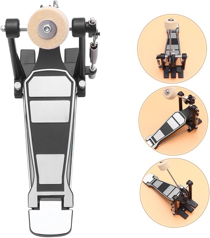 Pedal Simple Para Bombo De Batería Metálico Resistente miniatura 6