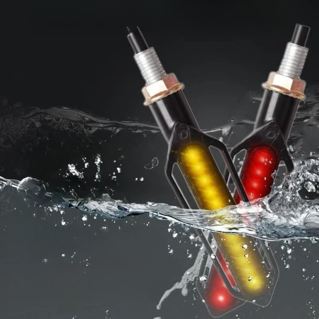 Genérico Indicadores de motocicleta Intermitentes LED para motocicleta de 24 LED, luz intermitente con relé integrado, luces de freno DRL, intermitentes.