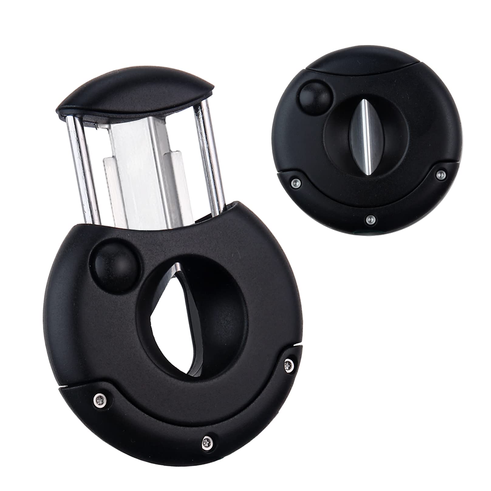 PROMISELuxury V-Cut Cigar Cutter Gift for Cigar Lover (R- Black)