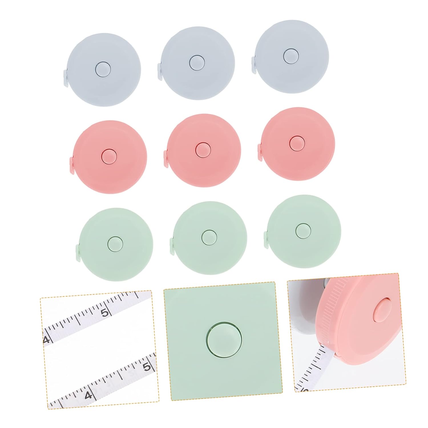 Gadpiparty 18pcs Soft Tape Measure Retractable Measuring Tool for Body and Cloth Adorable for Sewing Crafting and Home Use Lightweight and Compact Design