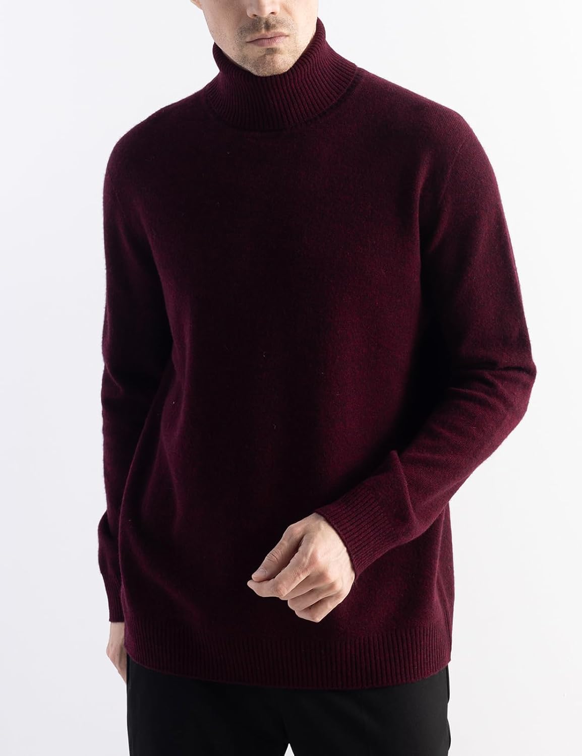 Chanyarn Men's 100% Merino Wool Sweater 2025 Fall Winter First-Line Ready to Wear High Neck Long Sleeve Seamless Knit Sweater - Image 5