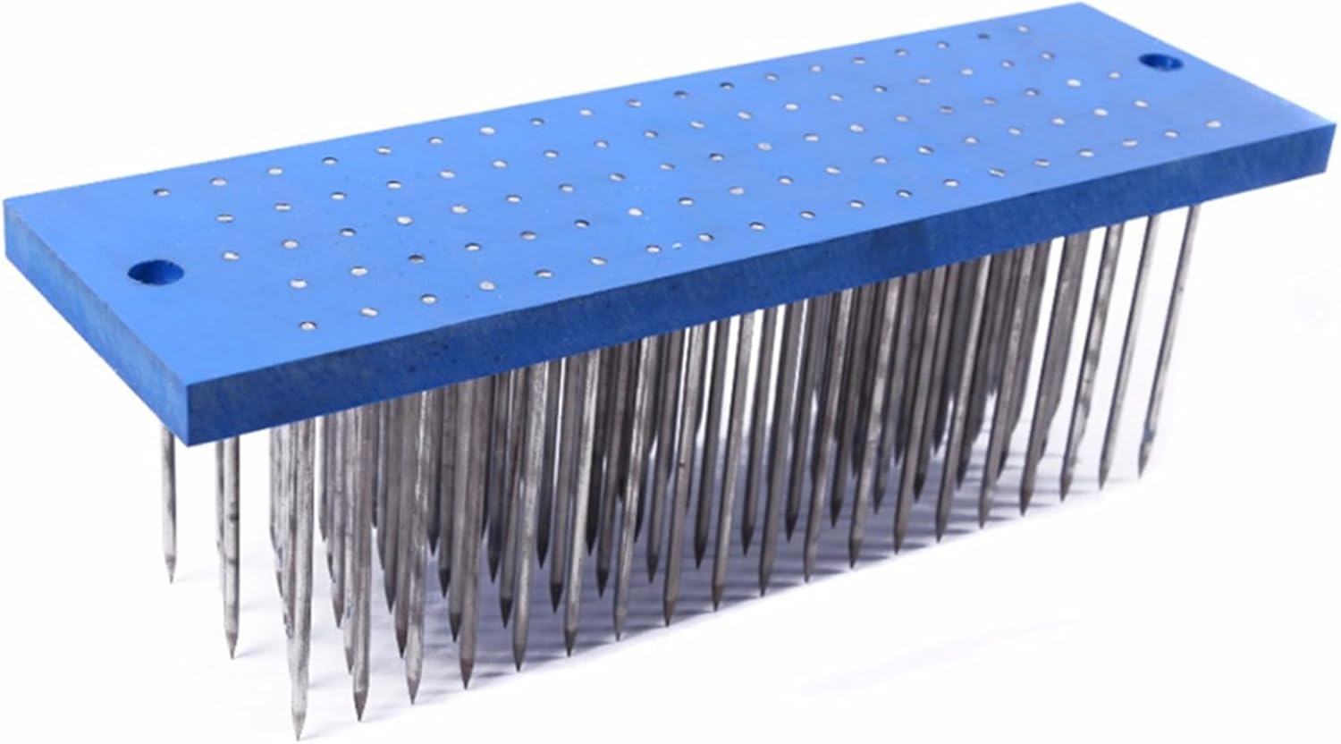 Hair Hackle with 93 Pcs Needles for Combing Bulk Hair Human, Making Lace Wig Tools Weft Tools, Blue