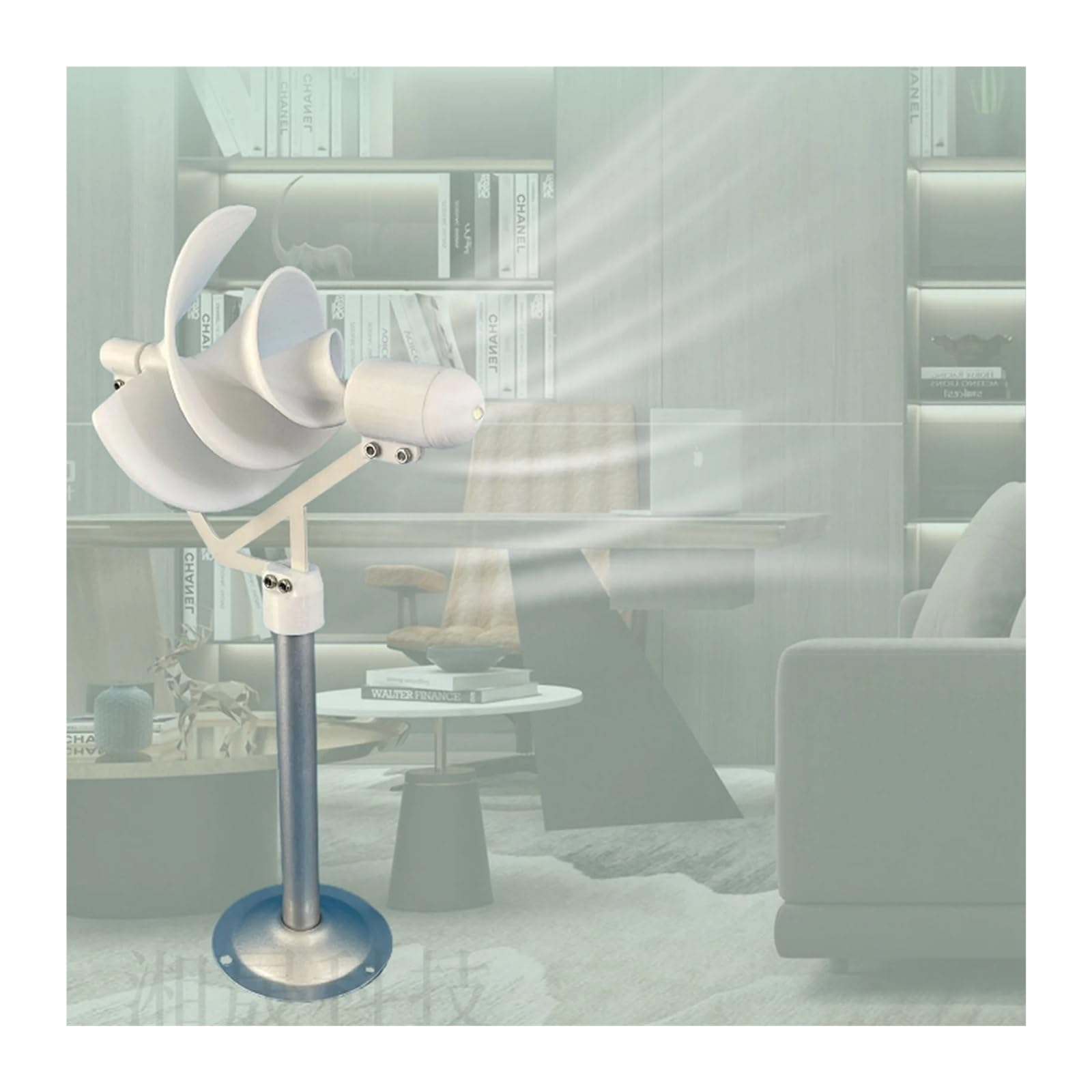 Turbine éolienne en spirale Miniature 10W, expérience scientifique, lampe électrique, modèle de générateur solaire blanc avec lumière LED 320mm pour l'expérience de production d'énergie physique