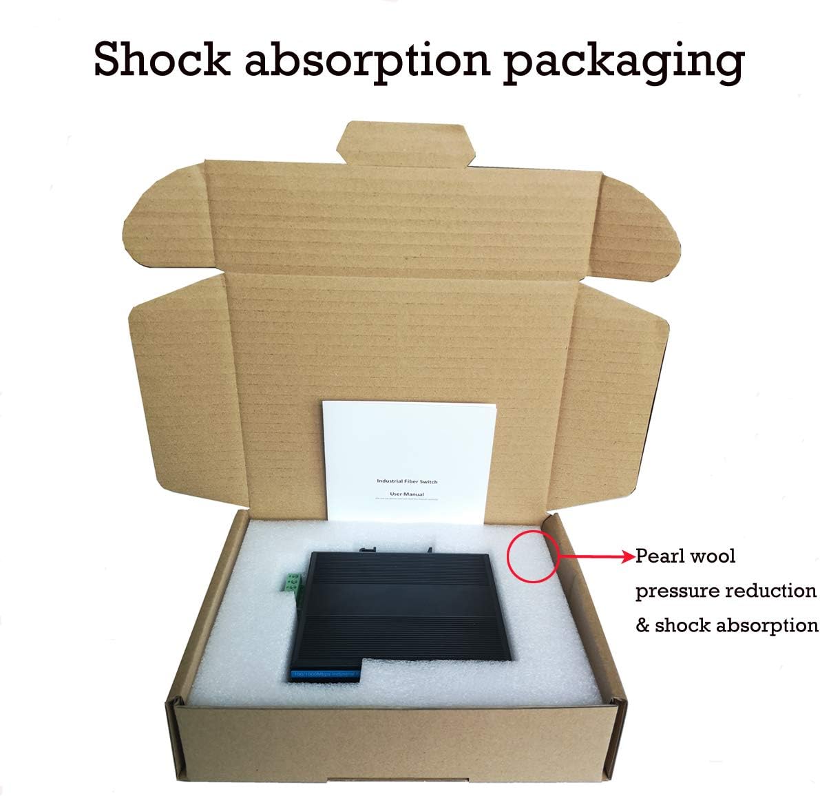 Harsh Outdoor 5-Port Gigabit Ethernet Fiber Converter, Industrial DIN-Rail Network Switch, 100/1000Base-T to LC, Up to 20KM(with SFP Transceiver), IP40, Extreme Heat -40°～ 85°C (-40°～ 185°F)